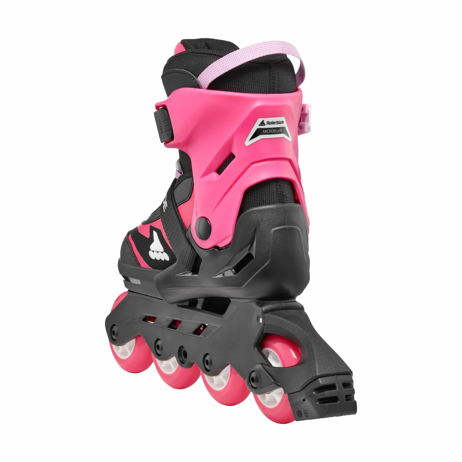 Rollerblade MICROBLADE, łyżworolki dla dziewcząt, na czas wolny, czarne/różowe, rozmiar 33-36,5