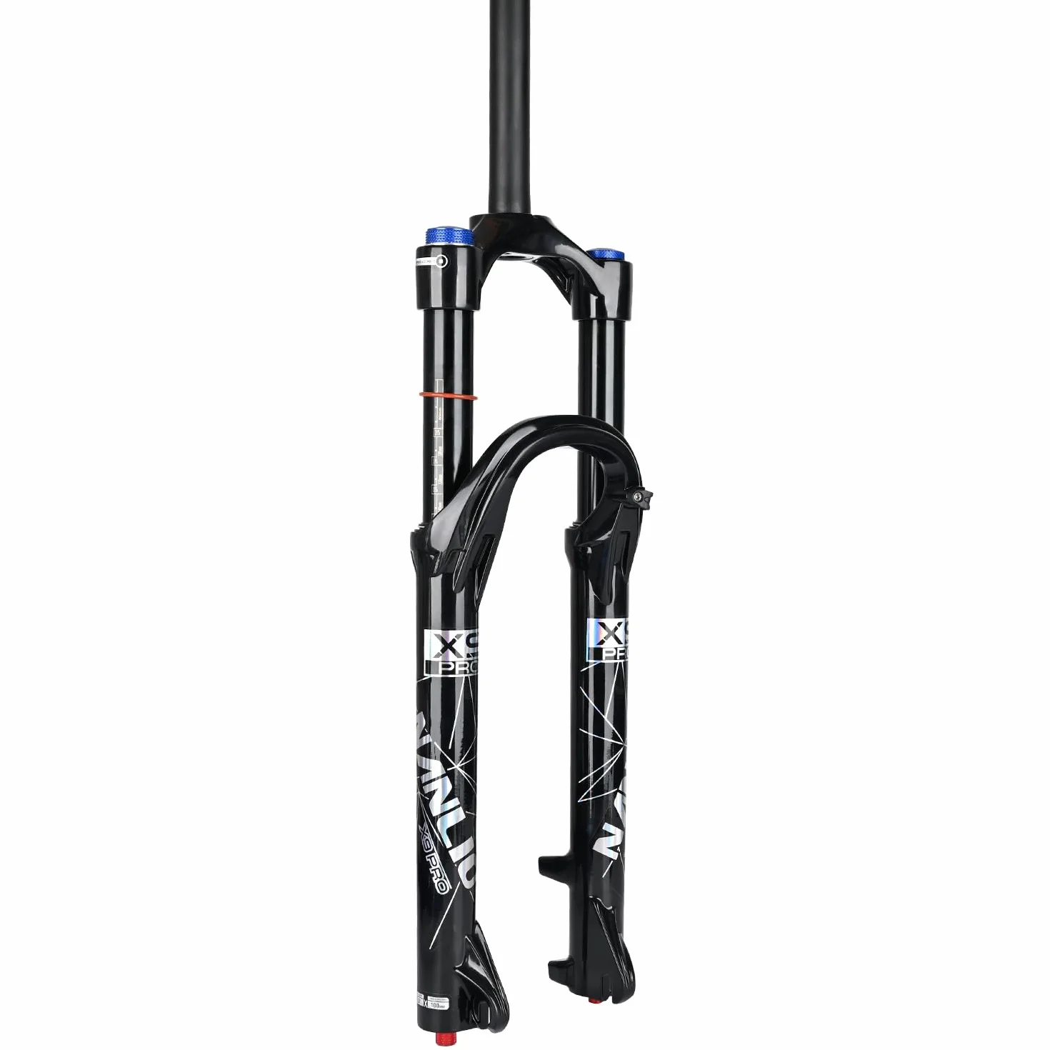 Widelec rowerowy z amortyzacją X9 PRO 34 mm 26”, 27,5”, 29,5”, widelec rowerowy MTB, amortyzacja olejowo-gazowa, ręczna blokada sterowania, 140/160 mm
