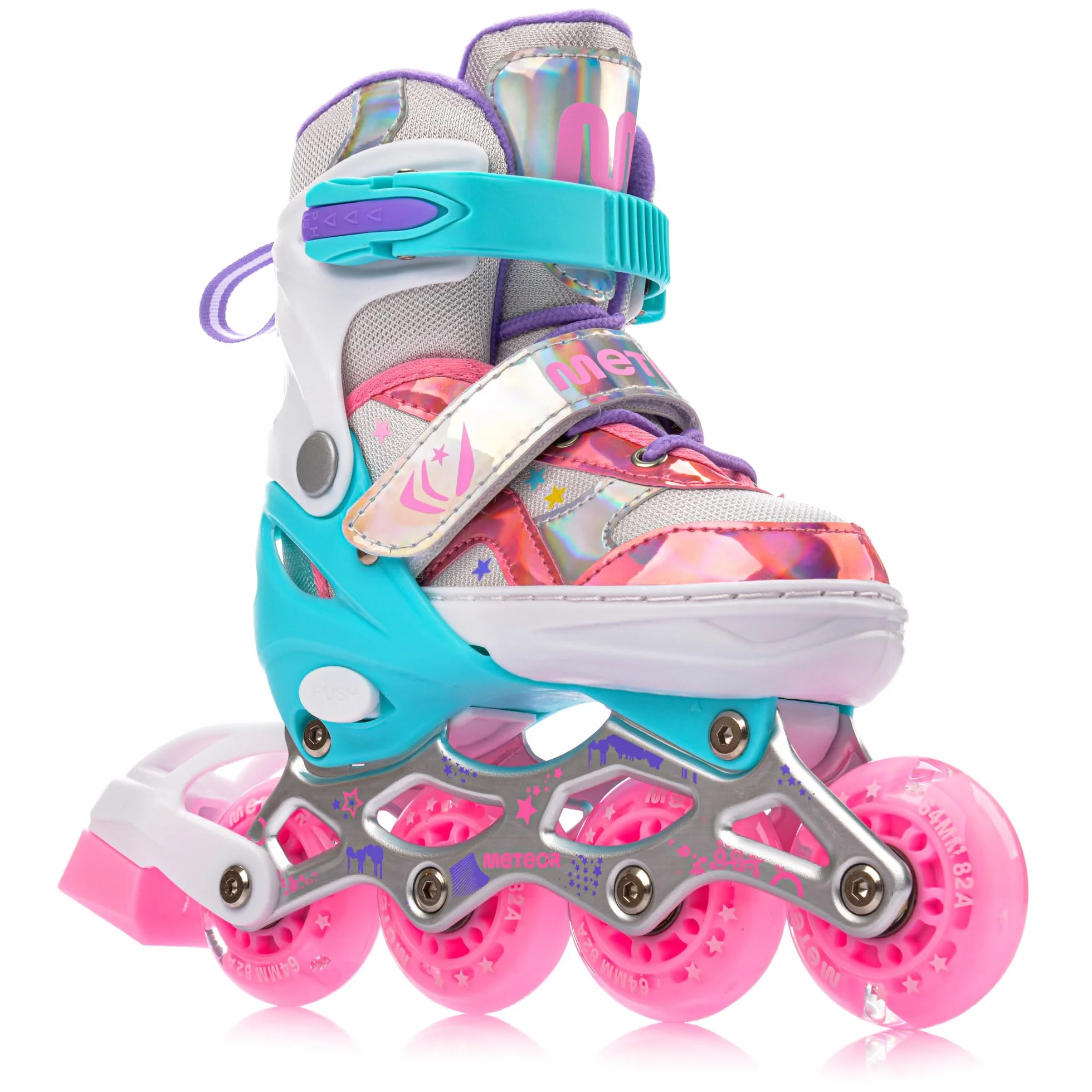 Rolki dla Dzieci Łyżworolki Rollerblade Młodzieżowe Dziecięce Dziewczynki Regulowane LED z świecącymi kółkami Różne kolory Scate Meteor
