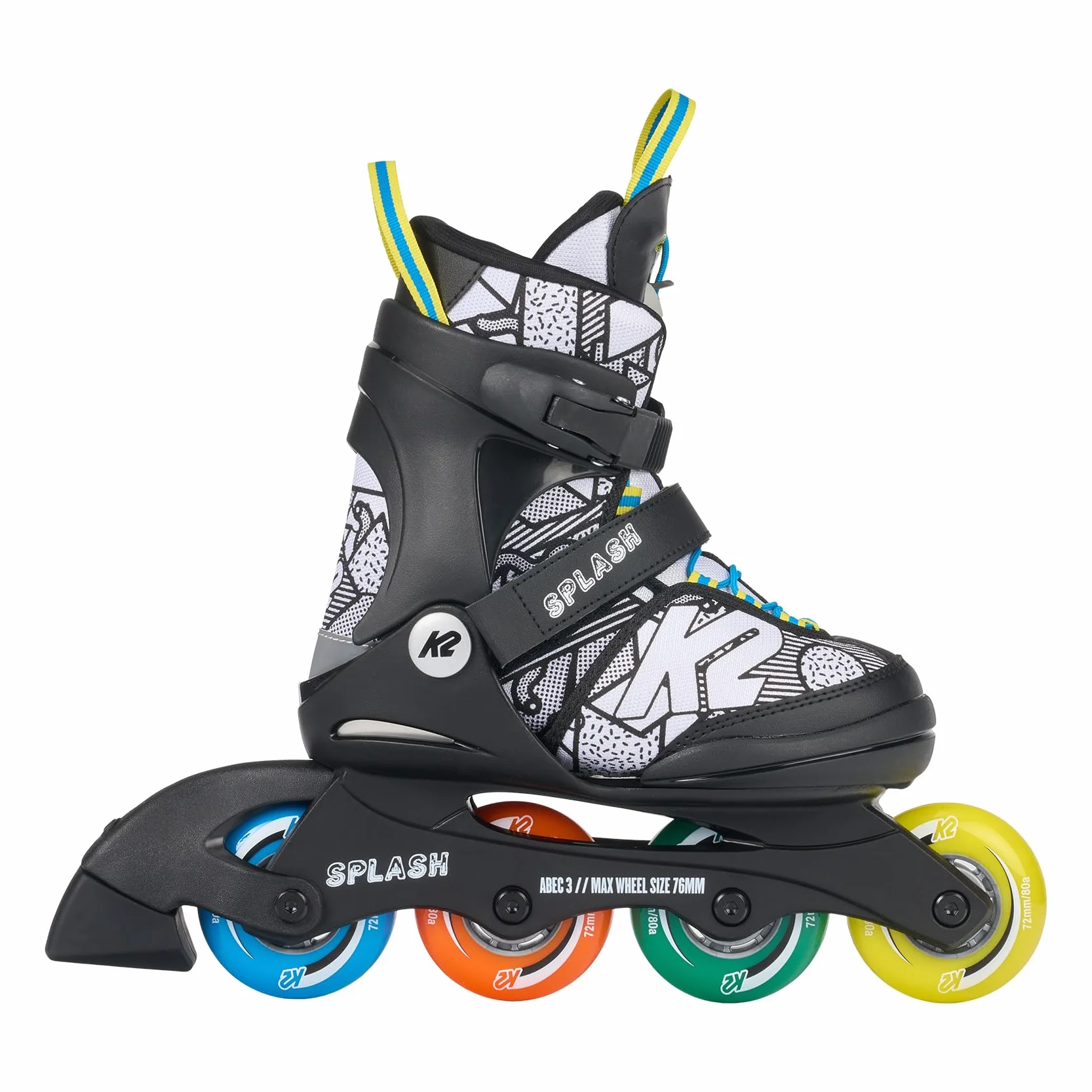K2 Skates 30K0401 łyżworolki dla dziewcząt i chłopców, wzór Splash