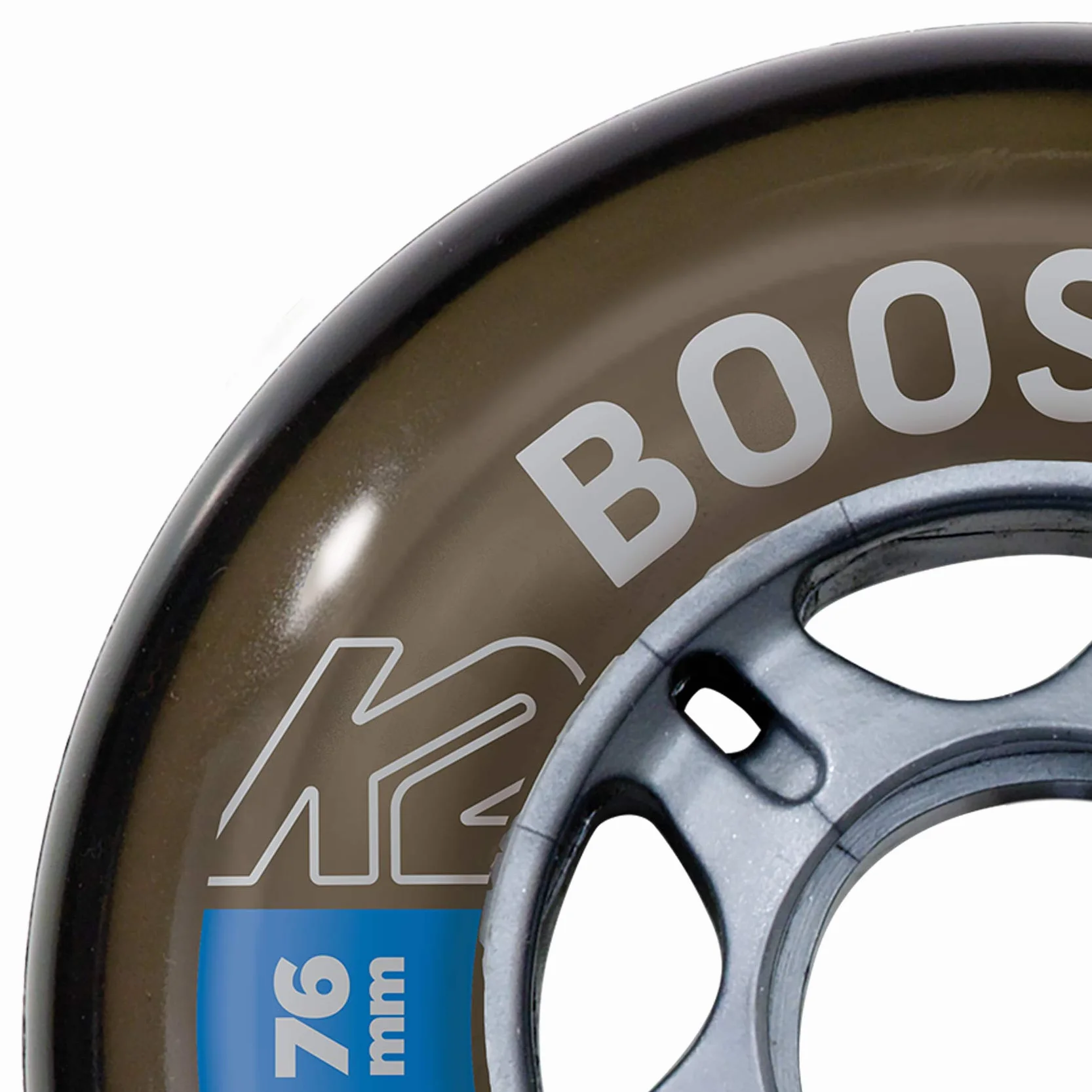 K2 Wrotki unisex – kółka dla dorosłych BOOSTER 76 mm 80A 4-WHEEL Pack — czarne — 76 mm — 30F3004